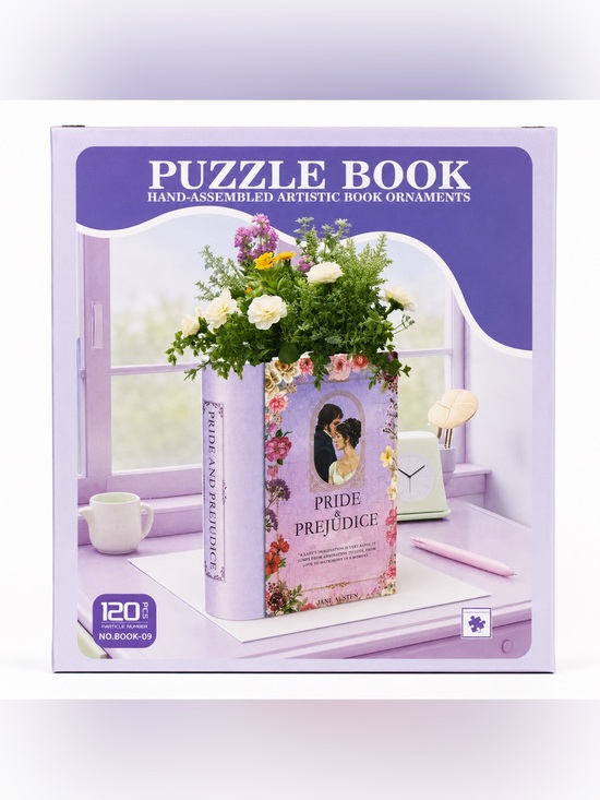 Other - 3D Puzzle Vase - Pride & Prejudice Floral Book Planter